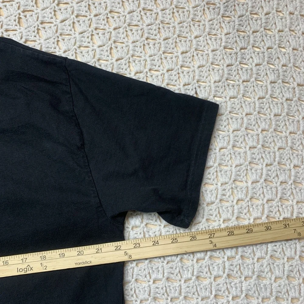 GUESS Los Angeles T-Shirt Men's Large Black Short Sleeve 100% Cotton Embroidered - Picture 6 of 8